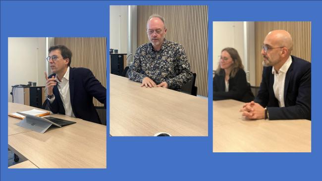 Olivier Guivarch (CFDT), Denis Gravouil (CGT), Frédéric Belouze (CFTC) © actuEL CSE / MAG