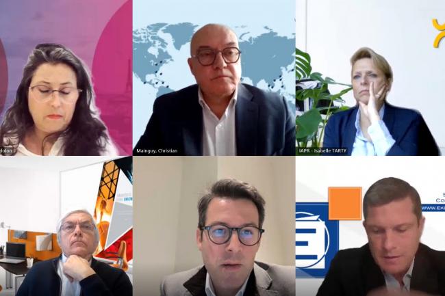 De gauche à droite, Brigitte Vaudolon (haut), François Cochet (bas), Christian Mainguy (haut) Camy Puech (bas), Isabelle Tarty (haut) et Jean-Christophe Villette (bas) le 21 janvier 2025. © Capture d'écran