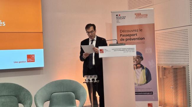 Le ministre du travail, Jean-Pierre Farandou, hier à la Caisse des dépôts