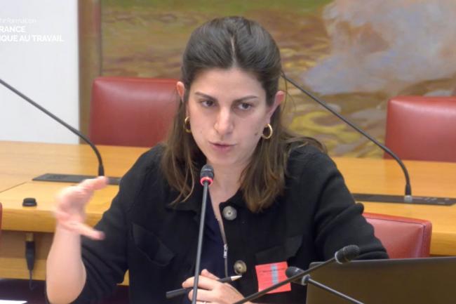 Christelle Akkaoui, DGT, le 8 avril 2026 au Sénat. © Capture d'écran / Sénat